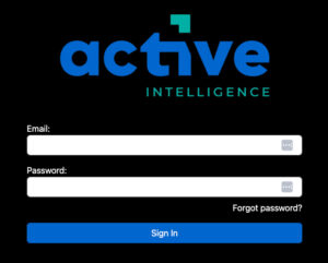 Advita Active Intelligence AI One Login Screen